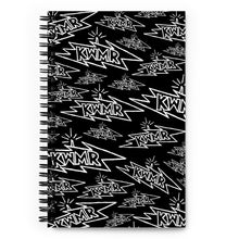 Load image into Gallery viewer, Black Lightning Logo Spiral Notebook